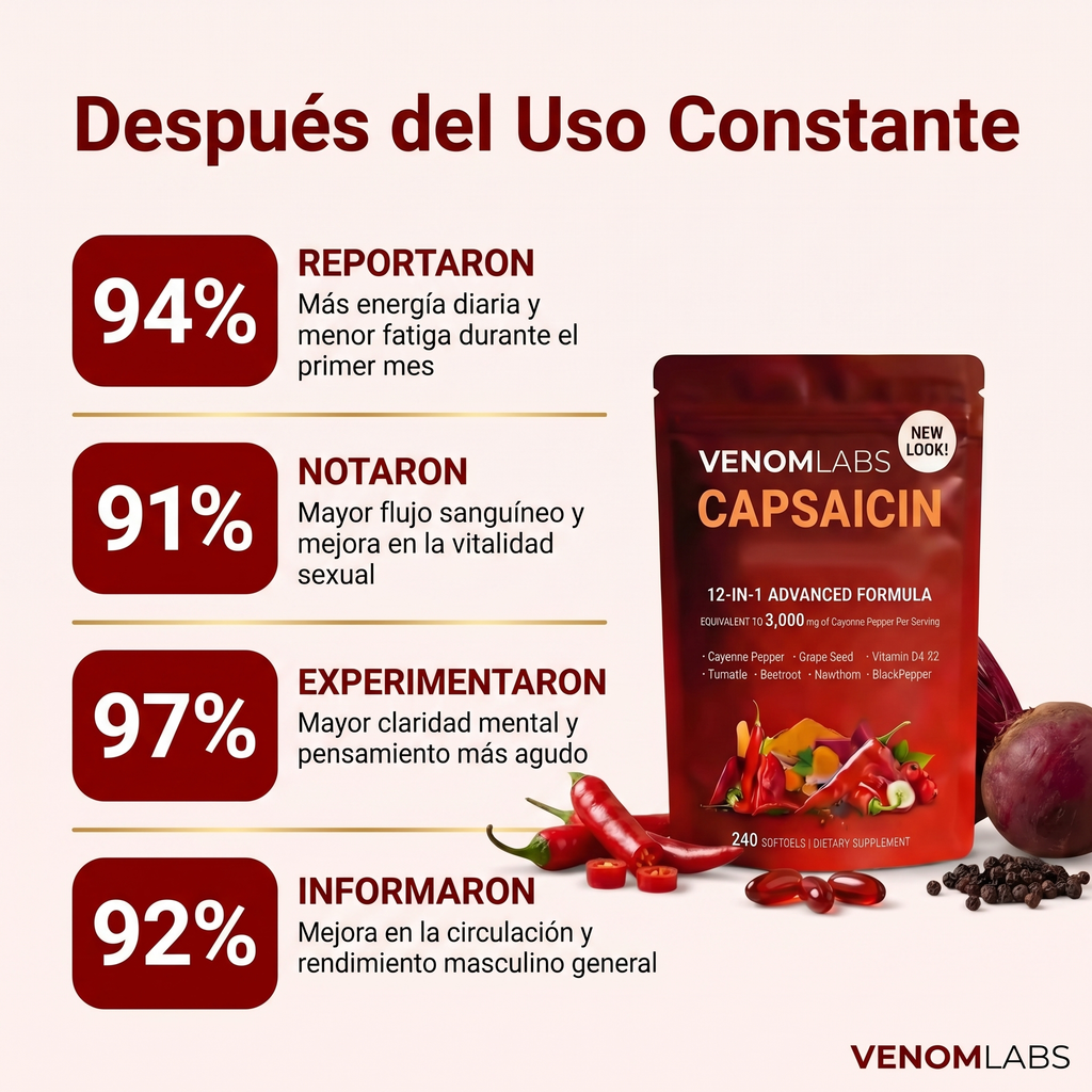 Venom Capsaicin™ | Cápsulas de Chile Cayena