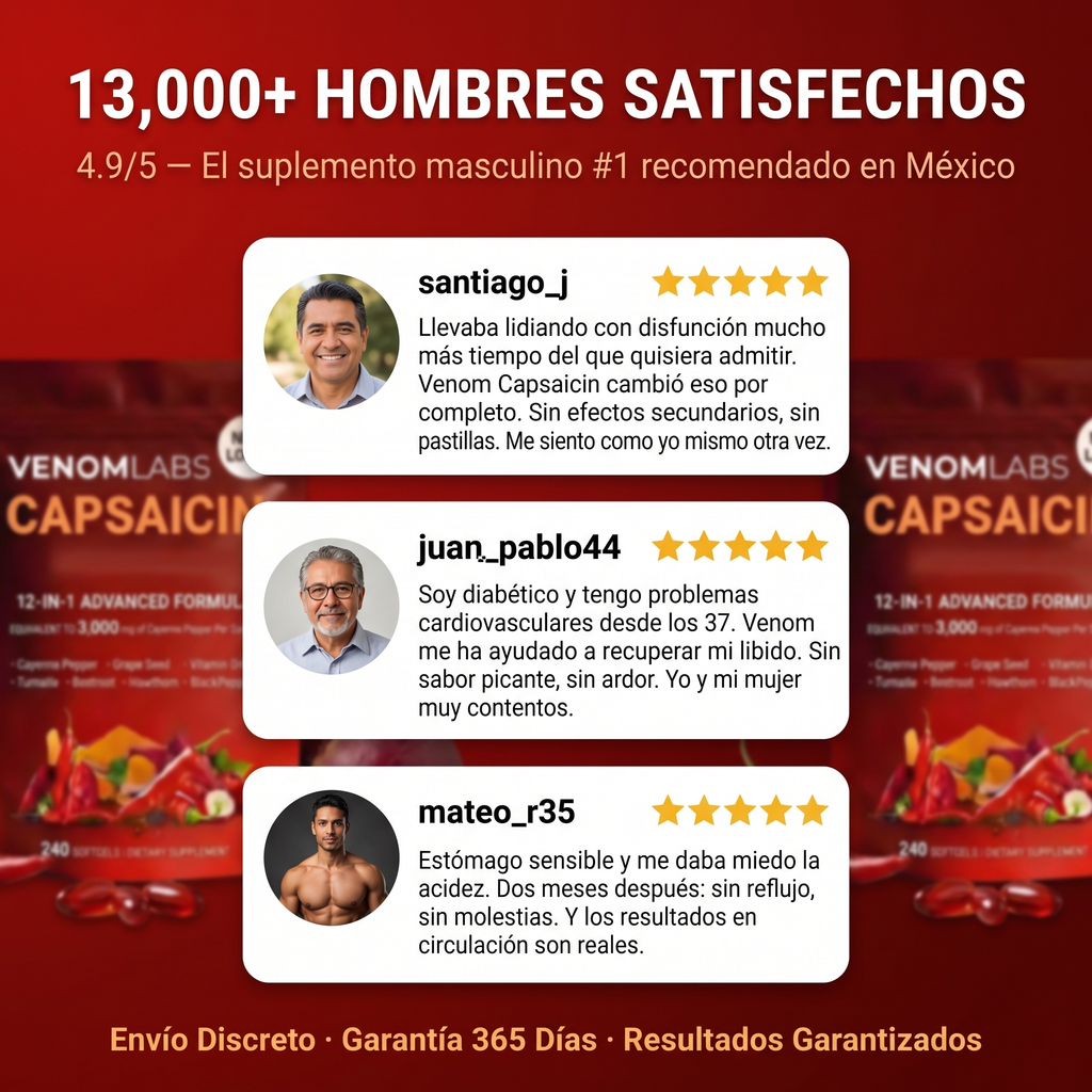 Venom Capsaicin™ | Cápsulas de Chile Cayena