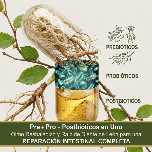 Razón 2 — Pre + Pro + Postbióticos en Uno